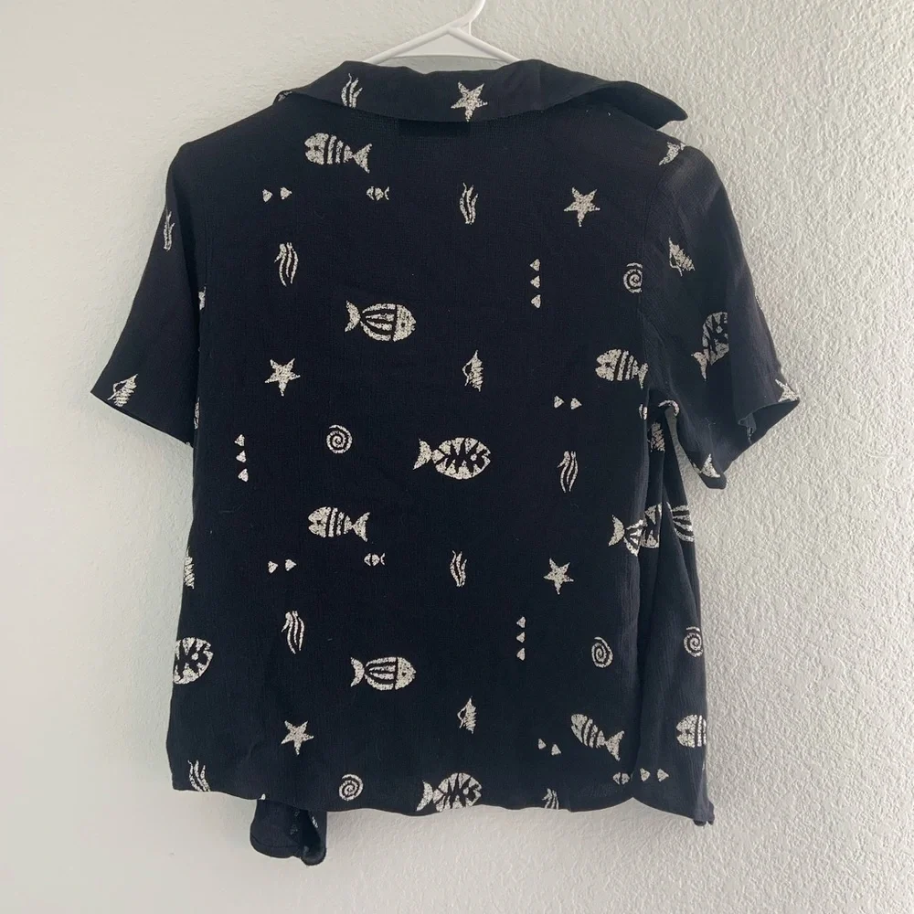 80’s Michael Taylor Coastal Print Shirt